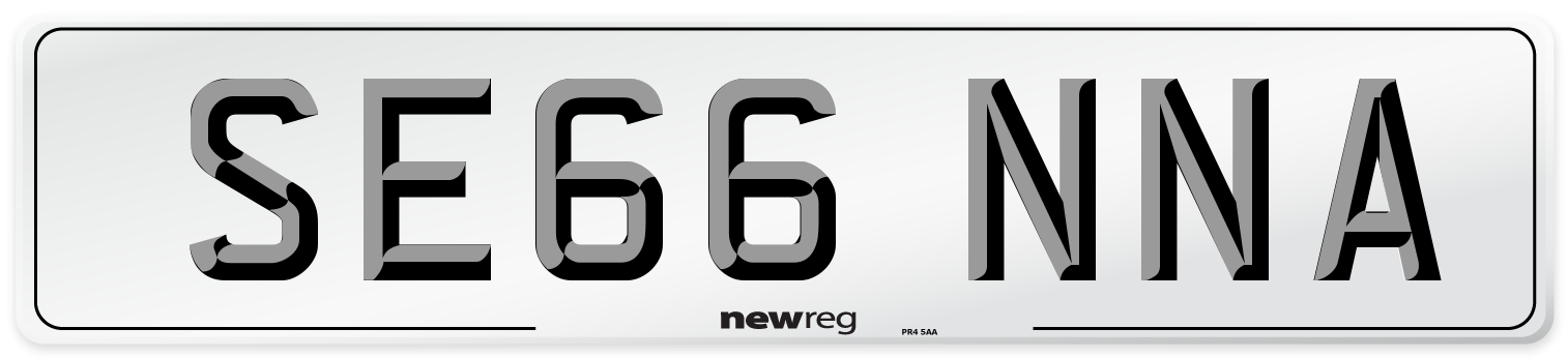 SE66 NNA Number Plate from New Reg